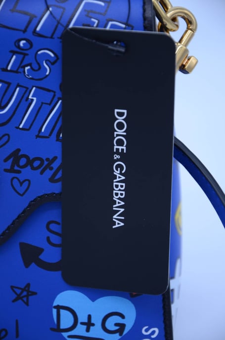 Dolce & Gabbana Women Graffiti Leather Top Handle Bag