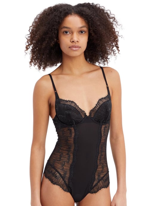 000QF6957E Calvin Klein CK Black Bodysuit