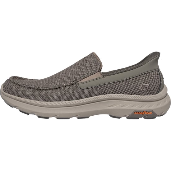 Skechers Pollard Wilfred Textiel Heren Taupe Loafers - Image 2