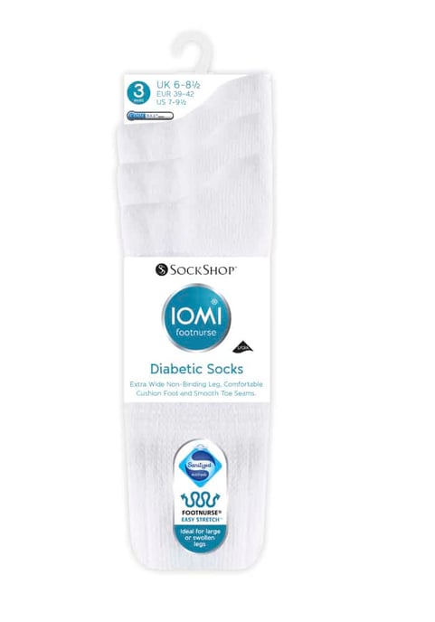 IOMI - 3 par diabetessockor för svullna ben - Image 2