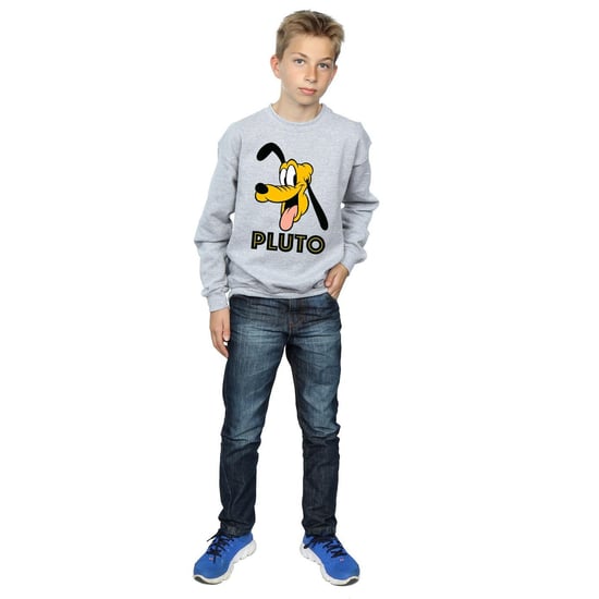 Disney Boys Pluto Face Sweatshirt (Sports Grey)