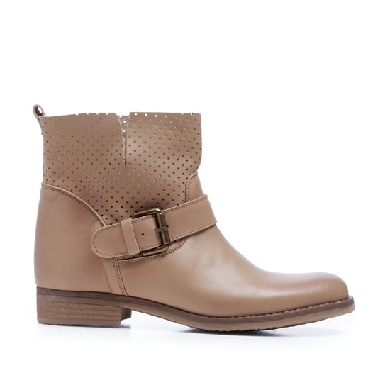 María Barceló Womens Leather Boots in Taupe