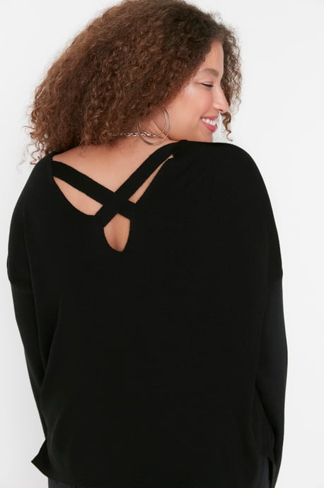 Trendyol Dam Skift Rakt Plus Size Tröja - Image 2