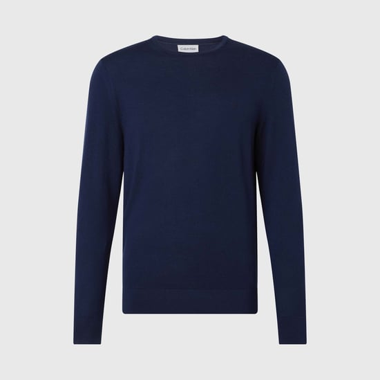 Herr Calvin Klein Merinoulltröja i Marinblå - Image 1