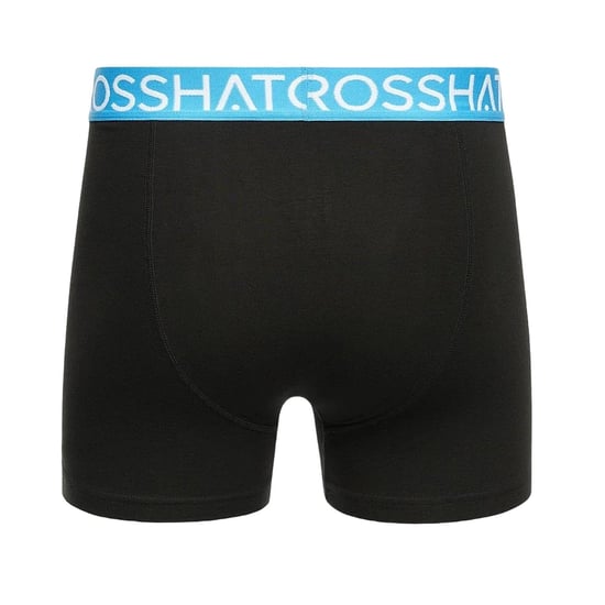 Crosshatch Mens Crystaline Boxer Shorts (Pack of 3) (Malibu Blue/Black/Grey) - Image 2