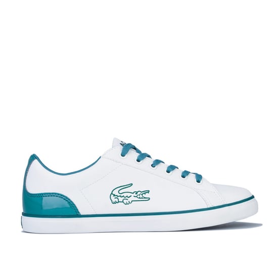 Boy's Lacoste Junior Lerond 120 Trainers in White Green
