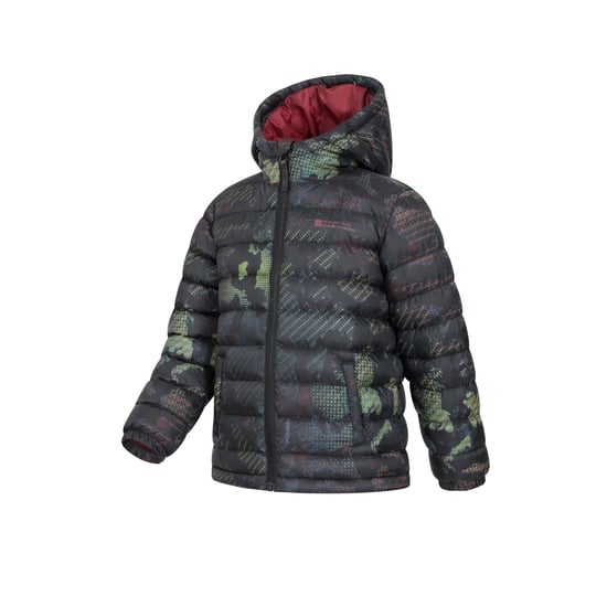 Mountain Warehouse Kinder/Kids Seizoenen gewatteerde jas met patroon (Jet Zwart) - Image 3