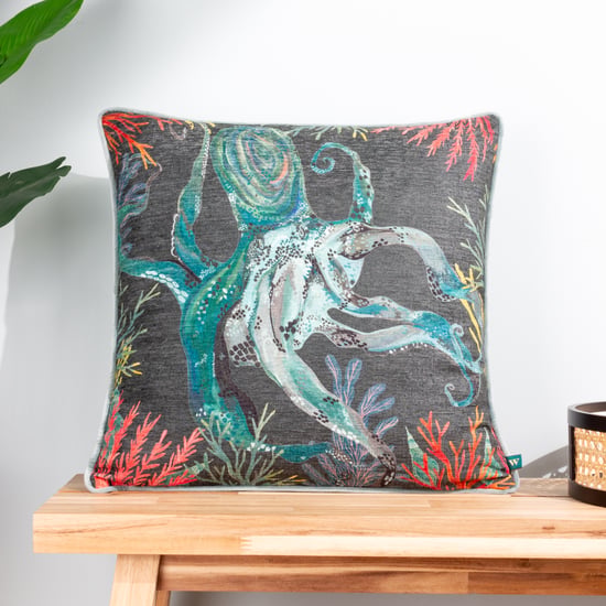 Wylder Tropics Abyss Octopus Chenille Polyester Filled Cushion - Image 6