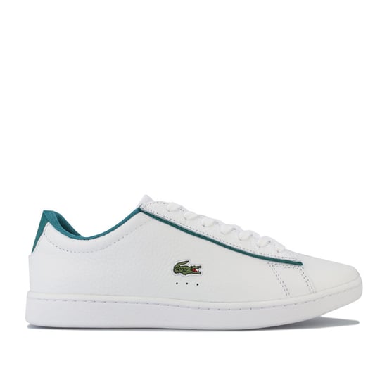 Women's Lacoste Carnaby EVO 120 Trainers in White Green