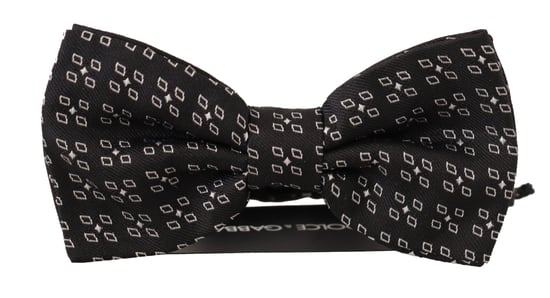 Dolce & Gabbana Black White Polka Dot 100% Silk Neck Papillon Men's Tie