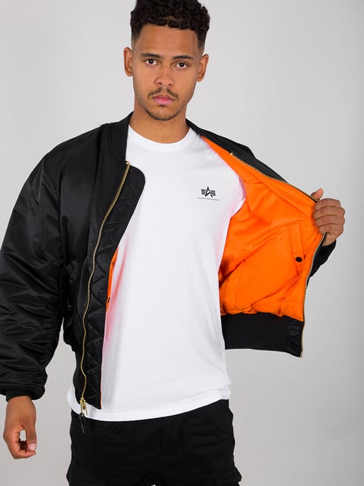 Alpha Industries Men's MA-1 Bomber Jacket in Black