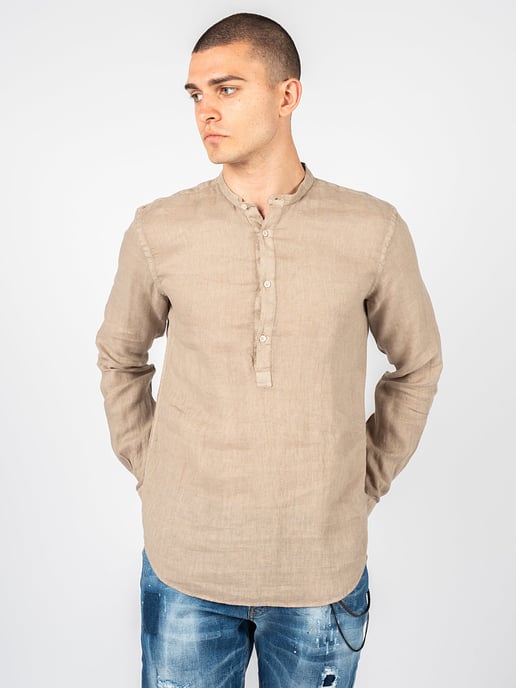 Xagon Man Shirt Lino Men's Beige - Image 1