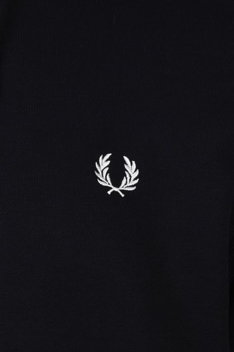 Fred Perry sweatshirt met capuchon en contrasterende streep voor heren, zwart - Image 3