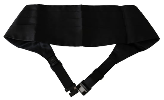 Dolce & Gabbana Grå Herrbälte 100% Siden Cummerbund - Image 3
