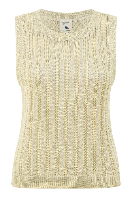 Gold Lurex Knitted Tank Top