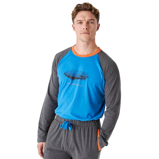 Men's cotton pajamas long sleeve round neck JJBEP6100
