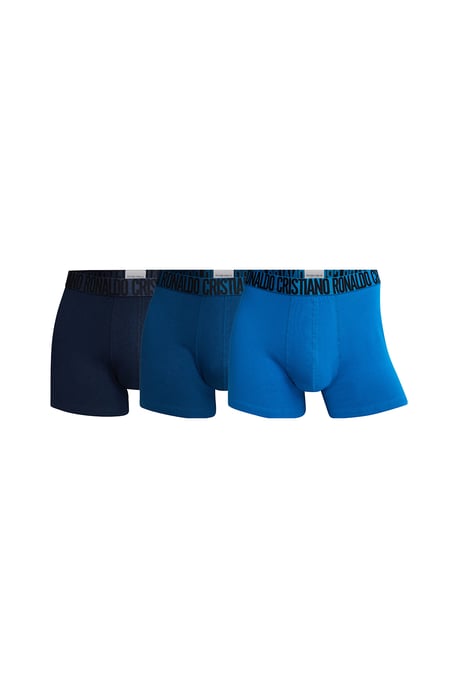 Ekologisk Bomull 3-Pack Blå Herrtrunkar - Image 1