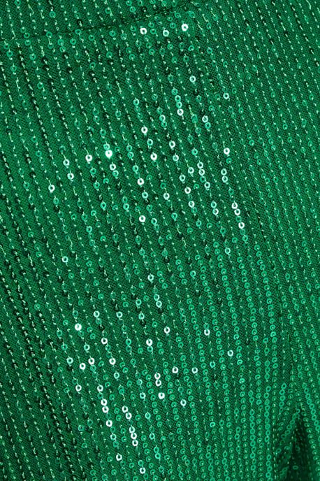 Green Sequin Palazzo Trousers
