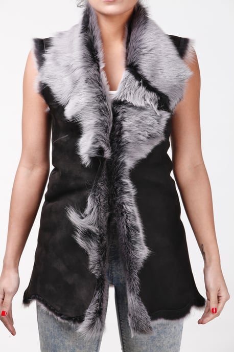 Women's Toscana Sheepskin Long Gilet-Sorocaba