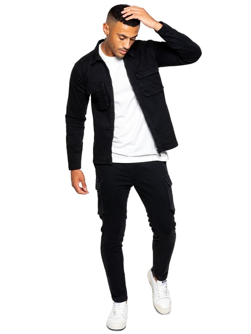 Enzo | Heren Cargo Tracksuit Set - Zwart - Image 6