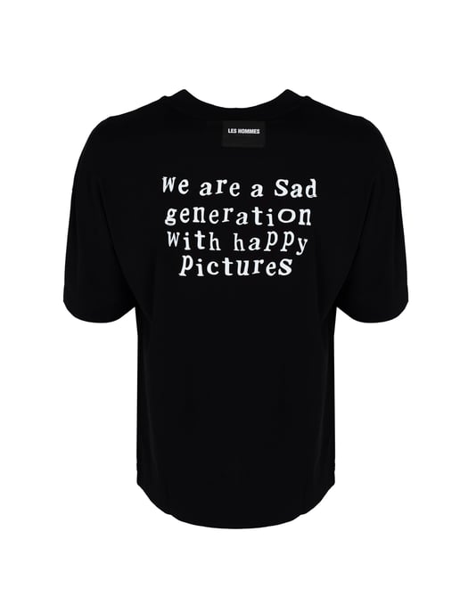 Les Hommes T-Shirt Happy Pictures Men's Black