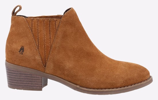 Hush Puppies Isobel Leren Dames Laarzen In Tan - Image 1