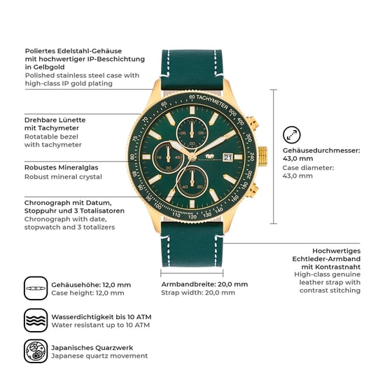 Rhodenwald & Söhne Male Stainless steel Watch 43mm - Image 2