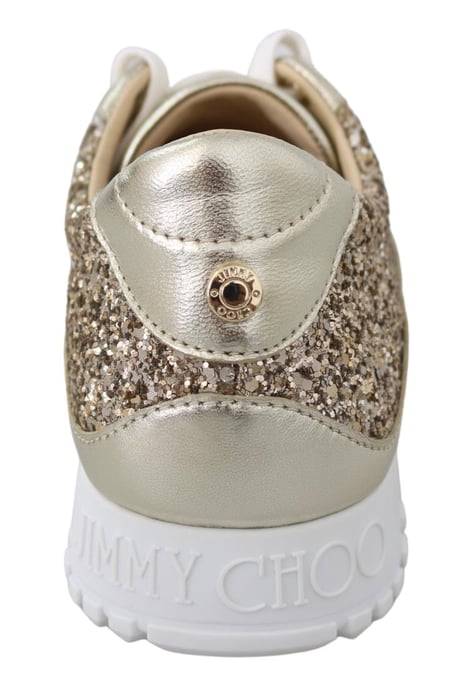 Jimmy Choo Women's Gold Leather Antique Monza Sneakers