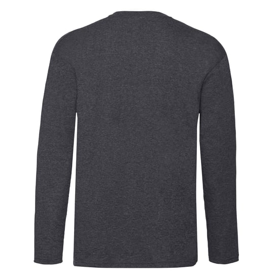 Fruit of the Loom Mens Valueweight Heather Long-Sleeved T-Shirt (Dark Heather Grey) - Image 2