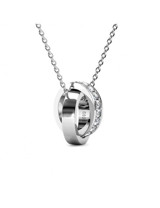 Circle Hoop-hänge - Silver och kristall - Image 4