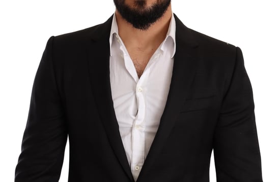 Dolce & Gabbana Mannen Zwart geruit MARTINI SLIM FIT 2 Stuk Suit - Image 3