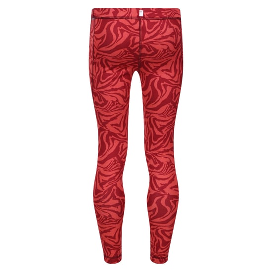 Regatta Childrens/Kids Barlia Zebra Print Winter Leggings (Mineral Red)