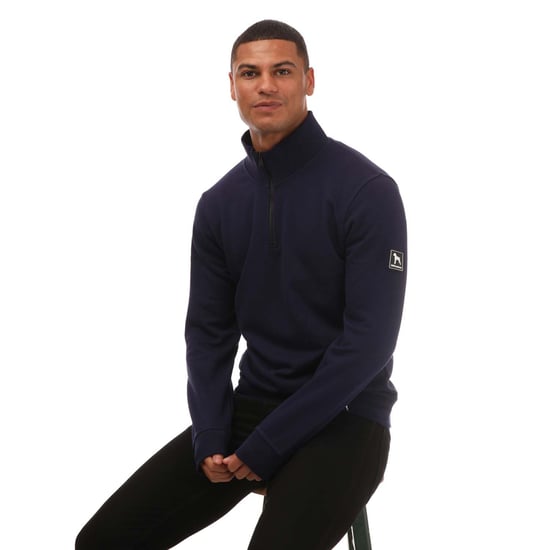 Men's One True Saxon Dixon 1/4 Zip Fleece in Navy - Image 4