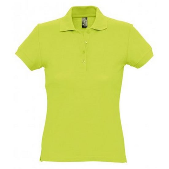 SOLS Dames/dames Passion Pique Poloshirt met korte mouwen (Appelgroen) - Image 1