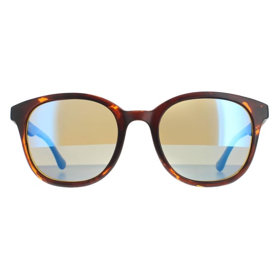 Serengeti Round Womens Satin Tortoise Blue 555nm Polarized Mara Sunglasses