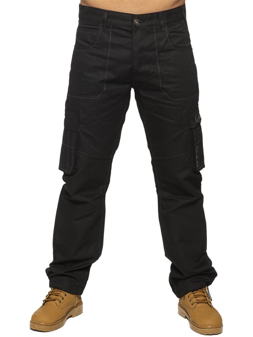 Enzo | Combat Denim Jeans för herrar - Svart - Image 2