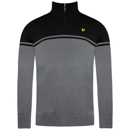 Lyle & Scott Croft Golf Mens Grey Sweater - Image 1