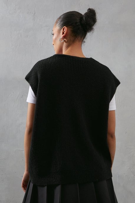 Knitted Button Through Waistcoat