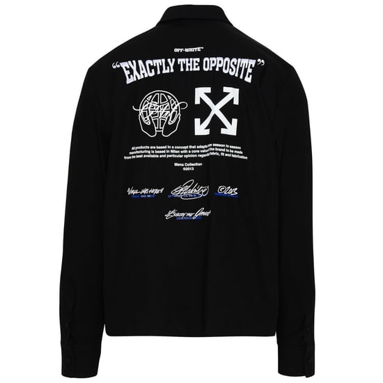 Off-White Exact Opposite Zip-Up Black Hybrid Shirt - Image 2