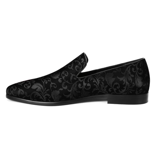 Penny Loafers med elegant jacquard för herr Svart - Image 3