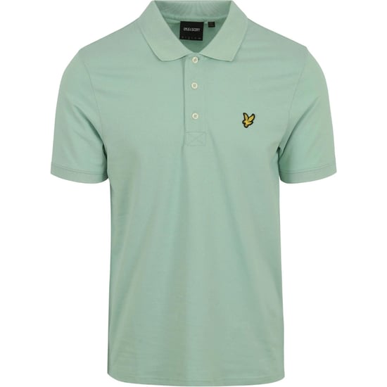 Lyle & Scott merk borstlogo turquoise schaduwpoloshirt - Image 1