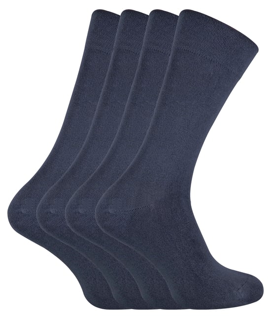 Set van 4 zachte, ademende herensokken van bamboe - Grijs - Image 1