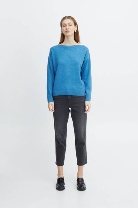 ICHI fijngebreide trui IHALPA blauw - Image 4