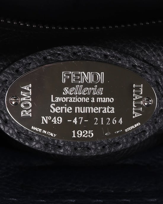 Fendi Large Peekaboo in Navy Blue leather - Image 6