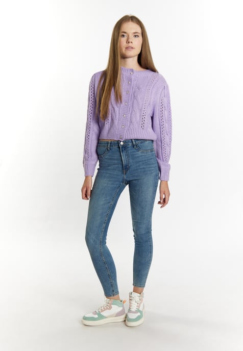 Mymo Gebreid vest Dames violet - Image 2
