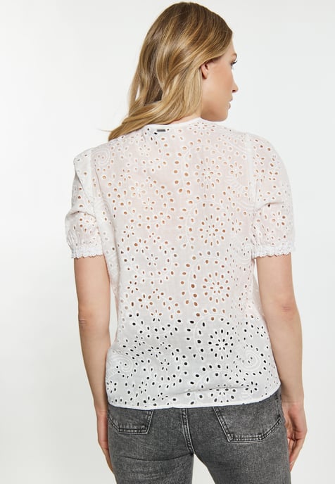 Dreimaster Blouse Dames wolwit - Image 4