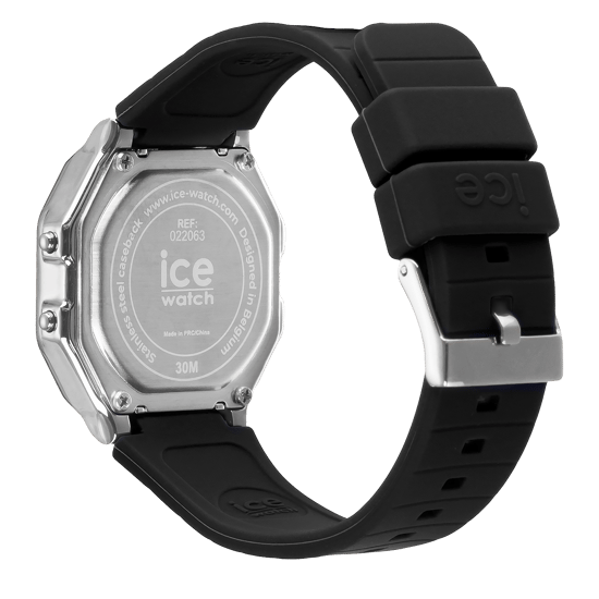 Ice Watch Ice Digit Retro - Black Silver Dames Horloge Zwart 022063 - Image 3