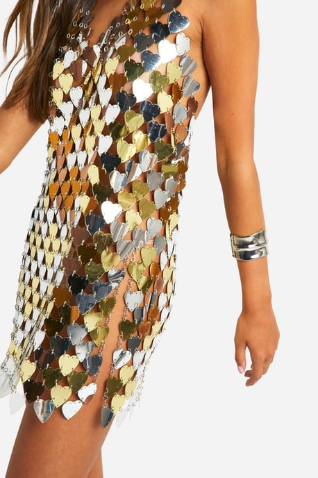 Heart Disc Sequin Chain Dress - Image 4