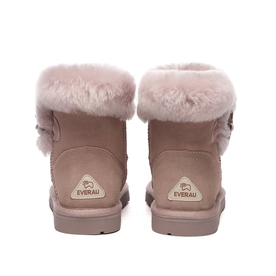 EVER AU Women Robin Horn Toggle button Mini Boots