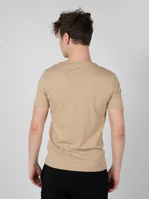 Guess T-Shirt Leo Men's Beige - Image 4